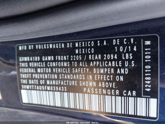 2015 VOLKSWAGEN GOLF GTI 3VWYT7AU5FM039433 Photo 8