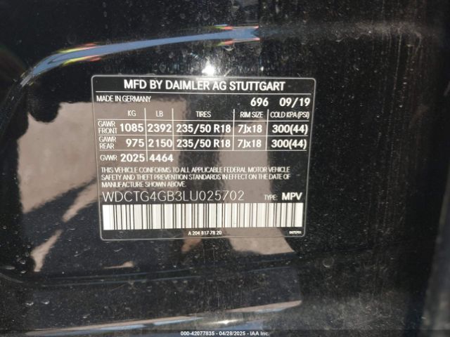 2020 MERCEDES-BENZ GLA 250 WDCTG4GB3LU025702 Photo 8