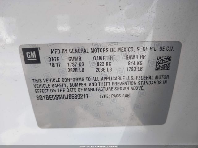 2018 CHEVROLET CRUZE 3G1BE6SM0JS539217 Photo 8