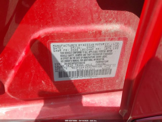3N1AB7AP9HY204416 Nissan SENTRA SL