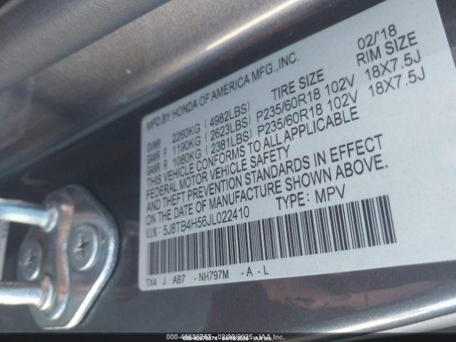 2018 ACURA RDX 5J8TB4H56JL022410 Photo 8