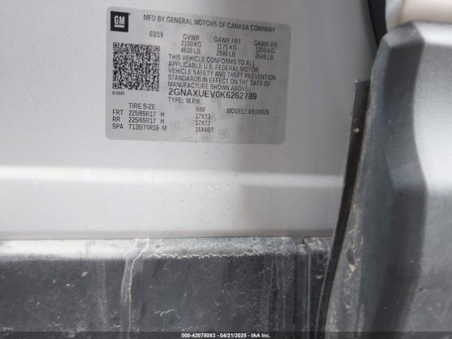 2GNAXUEV0K6262789 Chevrolet lyx - direct injection, vvt, fgt, turbo, alum, gen1