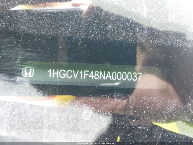 1HGCV1F48NA000037 Honda Accord Sport Special Edition