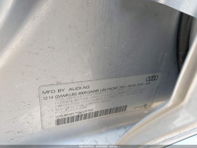 2015 AUDI A4 WAUBFAFL7FN025758 Photo 8