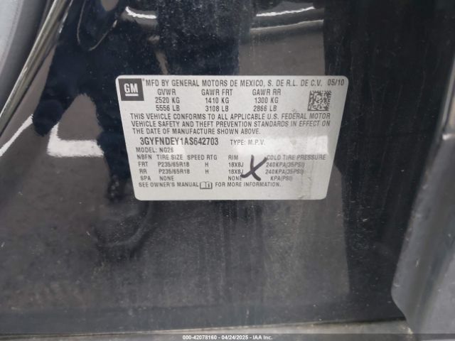 2010 CADILLAC SRX 3GYFNDEY1AS642703 Photo 8