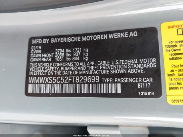 WMWXS5C52FT829699 Mini Hardtop Cooper