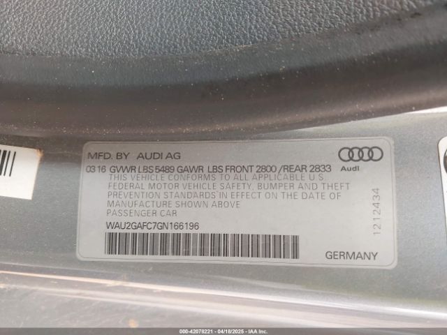 2016 AUDI A7 WAU2GAFC7GN166196 Photo 8