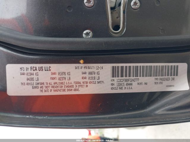 1C3CDFBB9FD242777 Dodge DART SXT