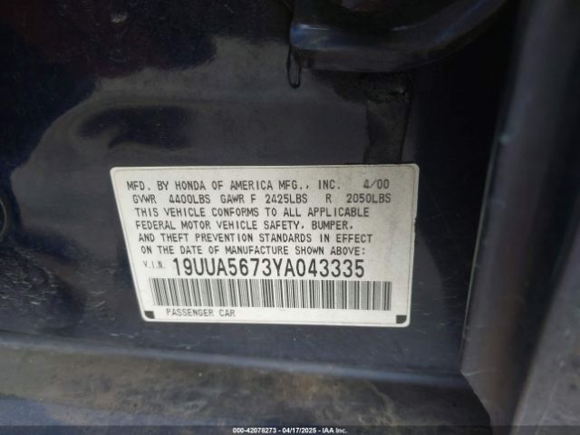 2000 ACURA TL 19UUA5673YA043335 Photo 8