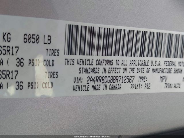 2011 CHRYSLER TOWN & COUNTRY 2A4RR8DG8BR712567 Photo 8