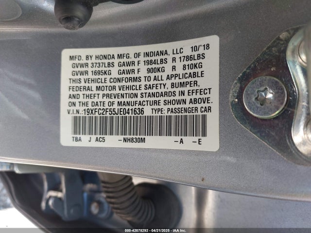 19XFC2F55JE041636 Honda k20c2