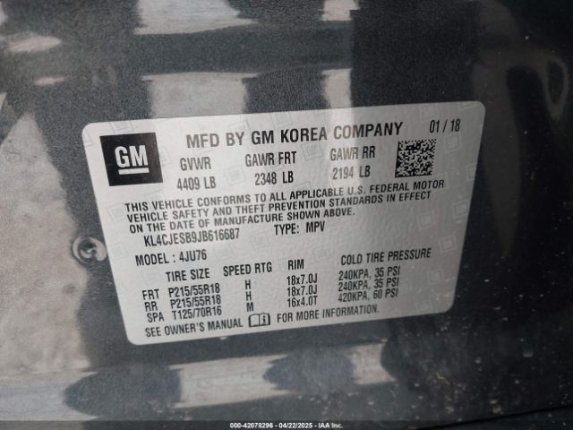 KL4CJESB9JB616687 Buick Encore Preferred