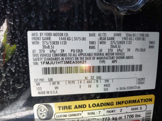 1FMJU1HT3MEA50621 Ford Expedition Xlt