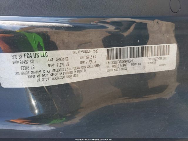 2017 FIAT 500 3C3CFFKRXHT600909 Photo 8