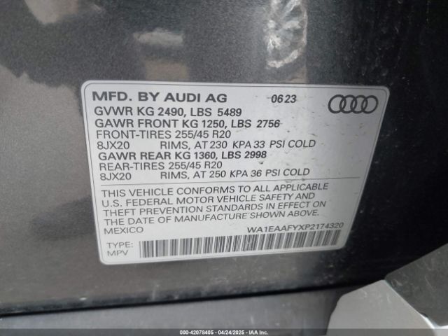 2023 AUDI Q5 WA1EAAFYXP2174320 Photo 8