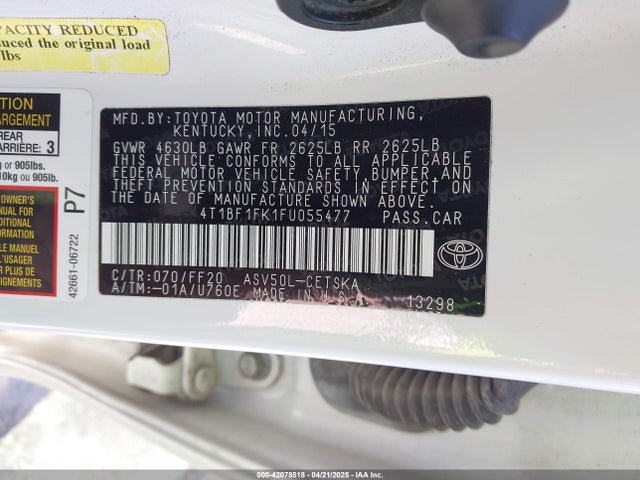 4T1BF1FK1FU055477 Toyota CAMRY SE