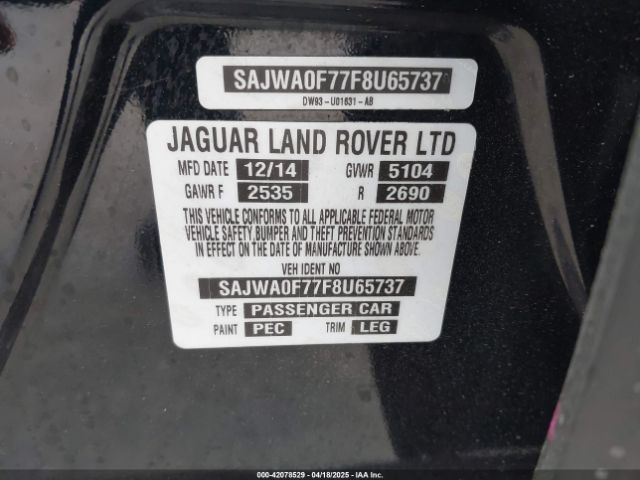 SAJWA0F77F8U65737 Jaguar Xf 3.0 Portfolio/3.0 Sport