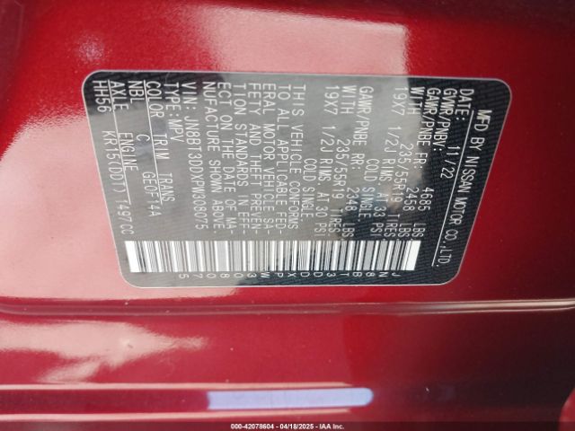 2023 NISSAN ROGUE JN8BT3DDXPW308075 Photo 8