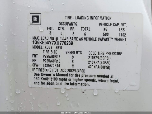 1999 CADILLAC DEVILLE 1G6KE54Y7XU770239 Photo 8
