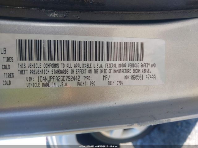 1C4NJPFA2GD792442 Jeep Patriot Latitude