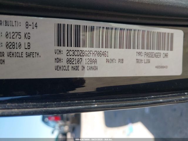 2C3CDZBG2FH706461 Dodge Challenger Sxt Plus