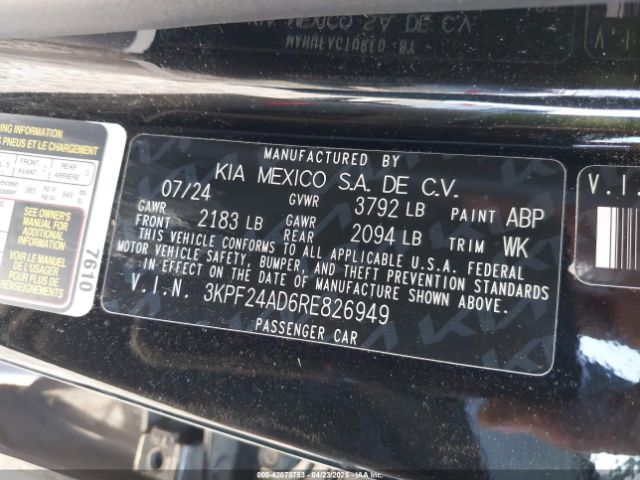 3KPF24AD6RE826949 KIA Forte Lxs