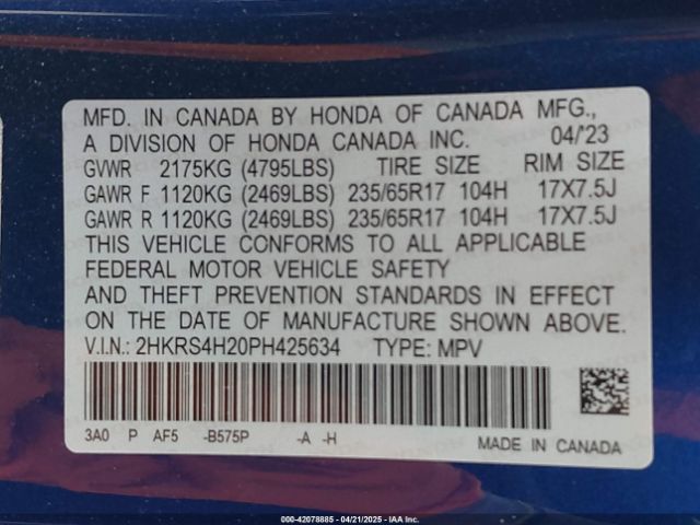 2023 HONDA CR-V 2HKRS4H20PH425634 Photo 8