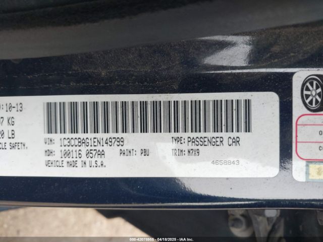 1C3CCBAG1EN149799 Chrysler 2014