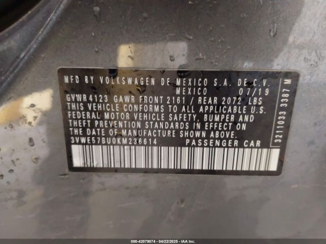 2019 VOLKSWAGEN JETTA 3VWE57BU0KM236614 Photo 8