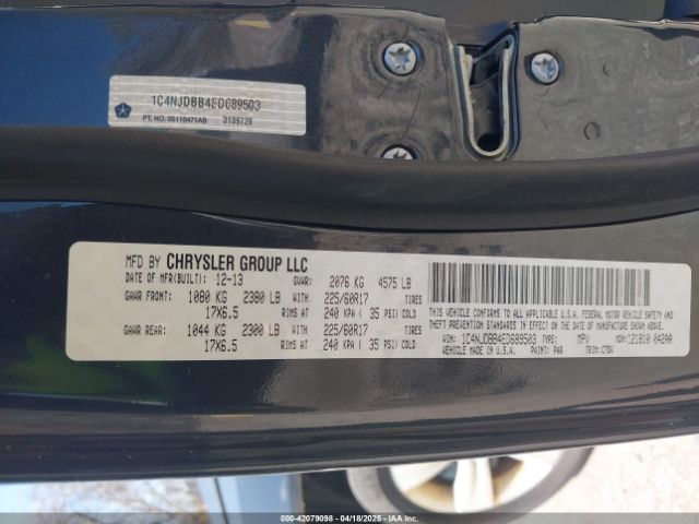 1C4NJDBB4ED689503 Jeep Compass Sport