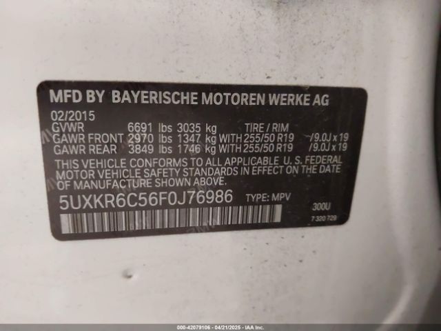5UXKR6C56F0J76986 BMW X5 Xdrive50i