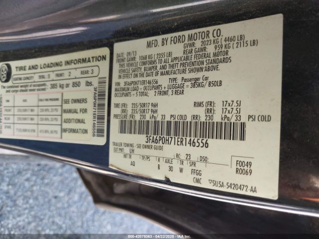 3FA6P0H71ER146556 Ford FUSION SE