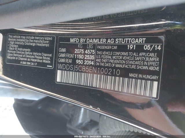 WDDSJ5CB5EN100210 Mercedes-Benz 2014