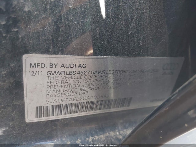 2012 AUDI A4 WAUFFAFL2CA103593 Photo 8