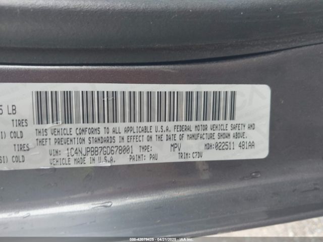 1C4NJPBB7GD678001 Jeep Patriot Sport