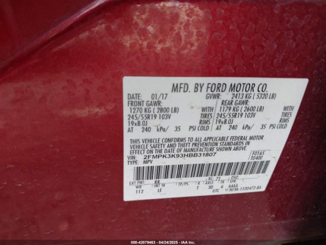 2017 FORD EDGE 2FMPK3K93HBB31807 Photo 8