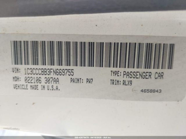 1C3CCCBB3FN669755 Chrysler 200 S