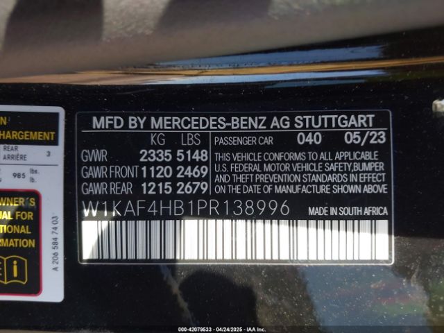 2023 MERCEDES-BENZ C 300 W1KAF4HB1PR138996 Photo 8