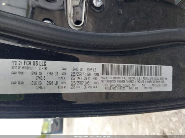 3C4PDCAB0JT529375 Dodge JOURNEY SE