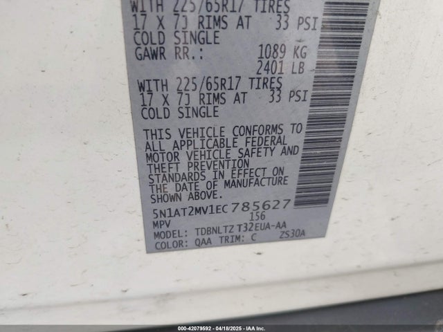 Nissan ROGUE SV 2014 5N1AT2MV1EC785627 Image 9