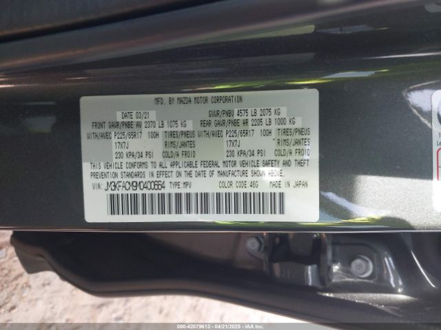 JM3KFACM9M0400664 Mazda Cx-5 Touring