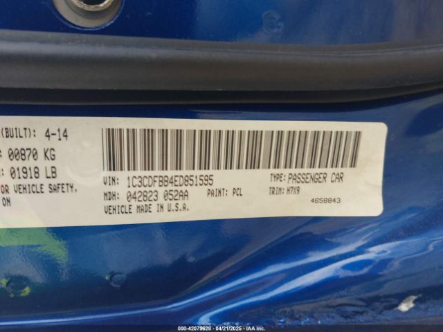 1C3CDFBB4ED851595 Dodge DART SXT