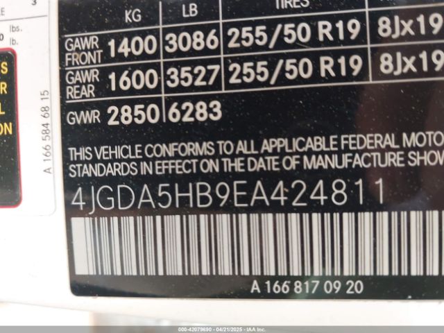 2014 MERCEDES-BENZ ML 350 4JGDA5HB9EA424811 Photo 8
