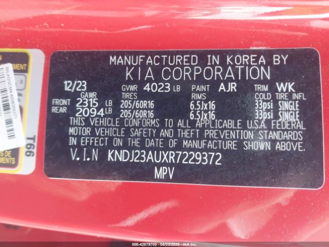 KNDJ23AUXR7229372 KIA SOUL LX