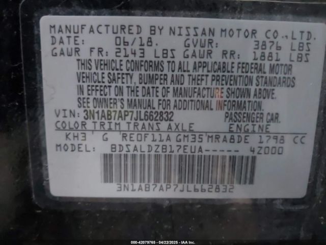 2018 NISSAN SENTRA 3N1AB7AP7JL662832 Photo 8