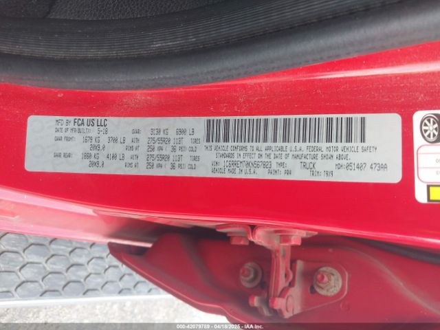 1C6RREMT0KN567823 RAM 1500 Big Horn/lone Star  4x2 6'4 Box