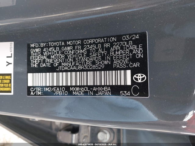 JTDACAAU8R3028529 Toyota Prius Limited