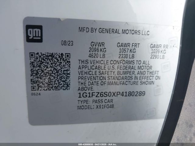 1G1FZ6S0XP4180289 Chevrolet Bolt Euv Fwd Premier