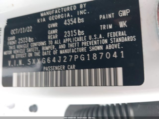 5XXG64J27PG187041 KIA K5 Gt-line