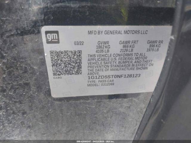 2022 CHEVROLET MALIBU 1G1ZD5ST0NF128123 Photo 8
